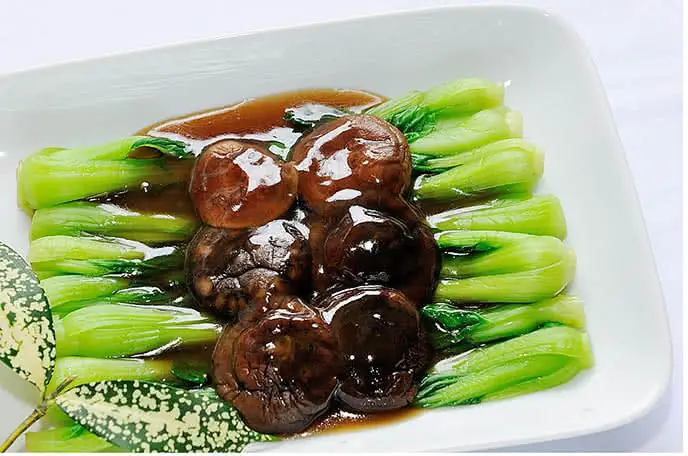 Rau cải chíp xào nấm