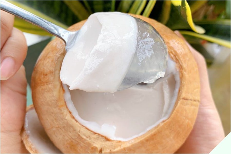 Cách nấu rau câu dừa non nguyên trái độc đáo