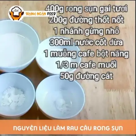 Nguyên liệu làm rau câu rong sụn