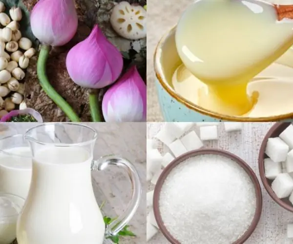 cách nấu sữa hạt sen bằng máy