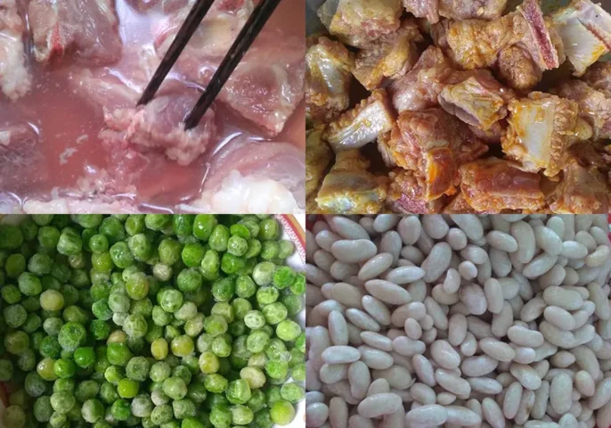 cách nấu sườn nấu đậu