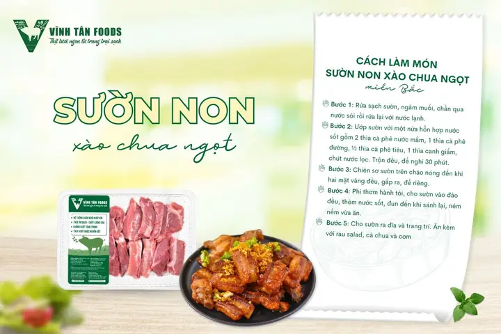 Cách nấu sườn xào chua ngọt tại nhà chuẩn vị, dễ làm