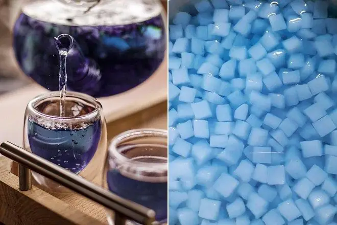 3. Cách nấu thạch dừa thô hoa đậu biếc 3. Cách nấu thạch dừa thô hoa đậu biếc