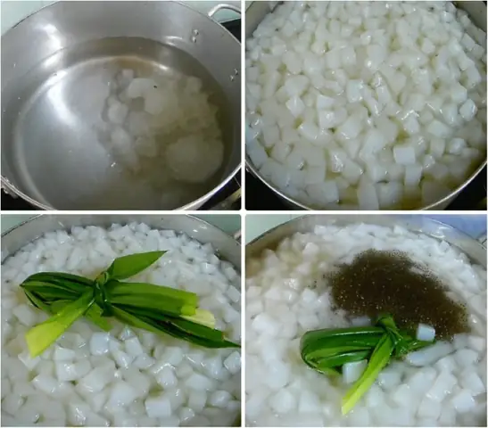 2. Cách nấu thạch dừa thô hạt é 2. Cách nấu thạch dừa thô hạt é