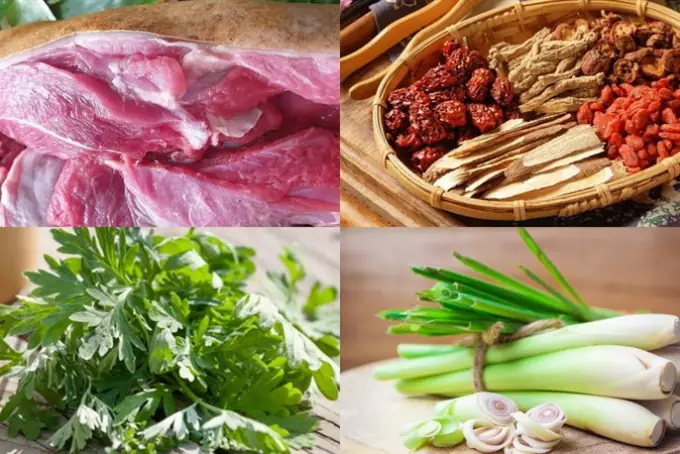 Nguyên liệu làm thịt dê hầm thuốc bắc