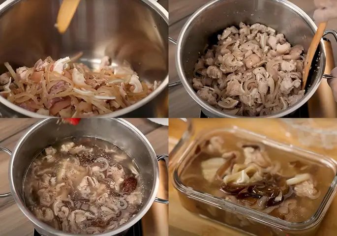 Các bước làm thịt kho đông Các bước làm thịt kho đông