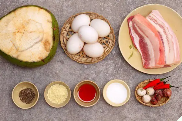 cách nấu thịt kho tàu với trứng