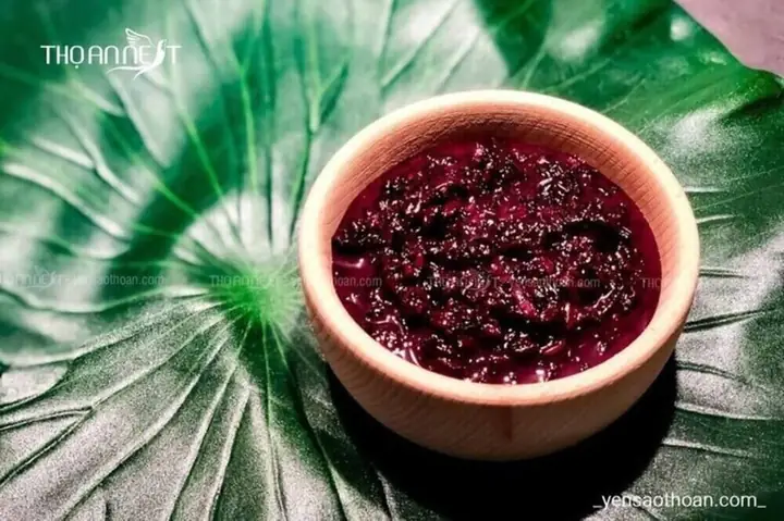 2.2. Cách nấu yến sào cùng cháo nếp than