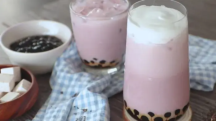cách nấu trà sữa khoai môn