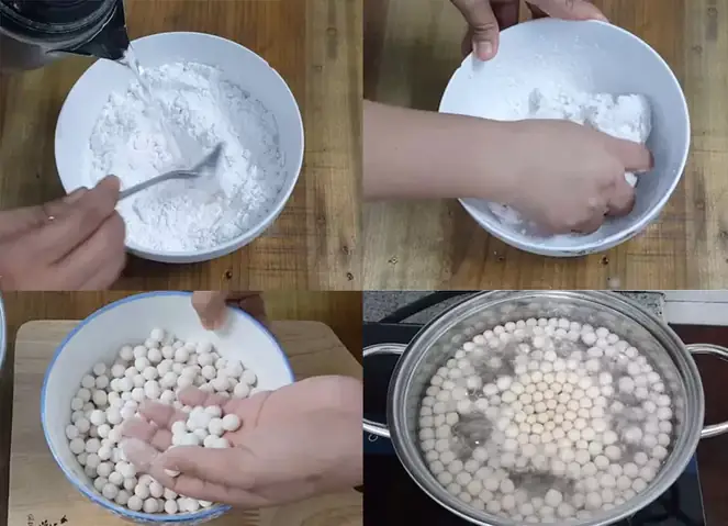 Bước 2: cách làm trà sữa trân trắng tự làm
