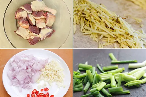 cách nấu vịt kho gừng