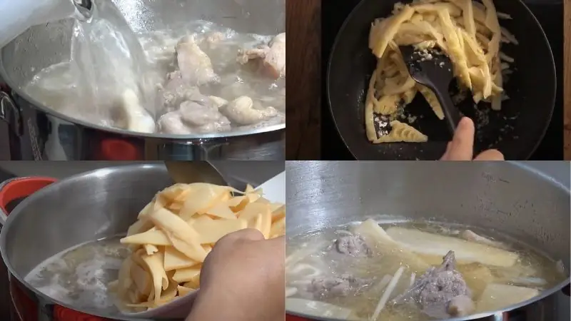 cách nấu vịt xáo măng