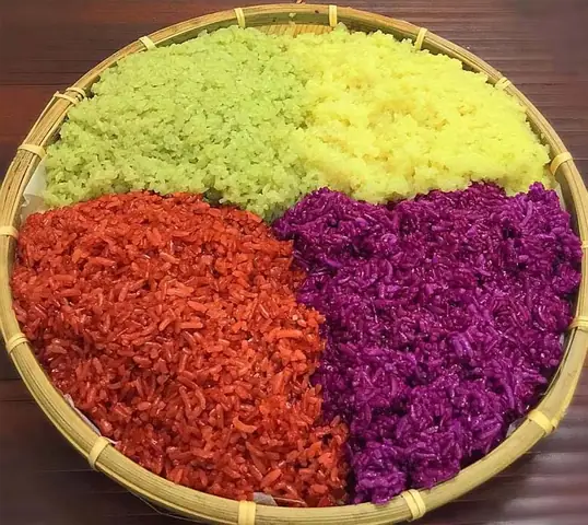 6. Cách nấu xôi lá cẩm tím