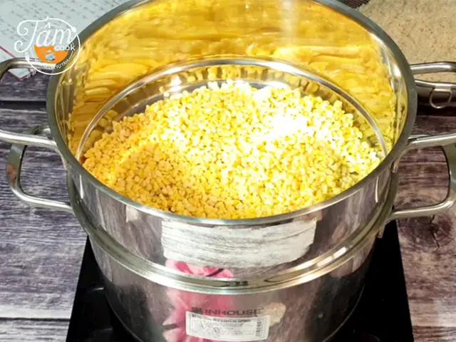 Bước 2: Đồ đậu xanh Bước 2: Đồ đậu xanh