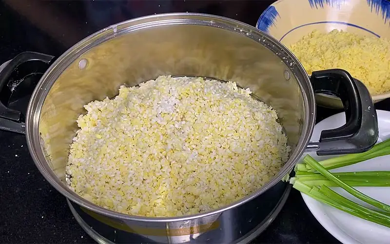 cách nấu xôi cốm hạt sen