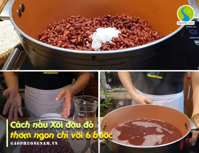 cách nấu xôi đậu đỏ