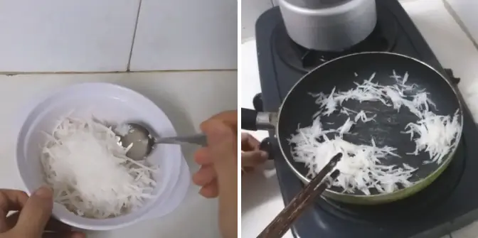 cách nấu xôi dừa hạt sen