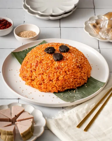 cách nấu xôi gấc bằng nồi cơm điện