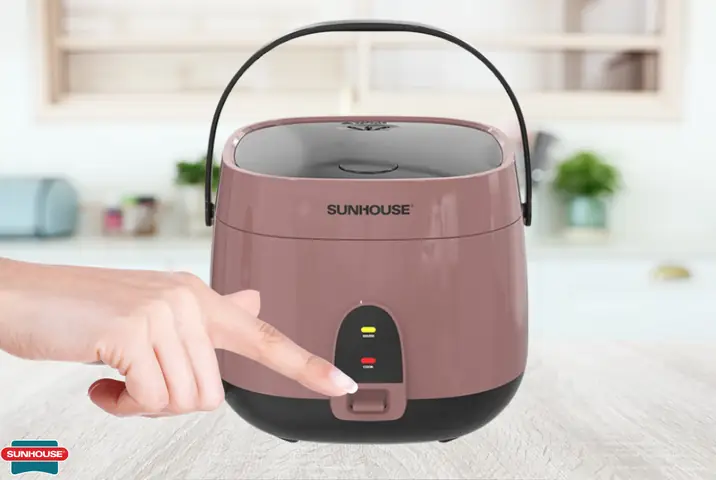 8.2. Nấu xôi khoai môn với nồi cơm điện cơ