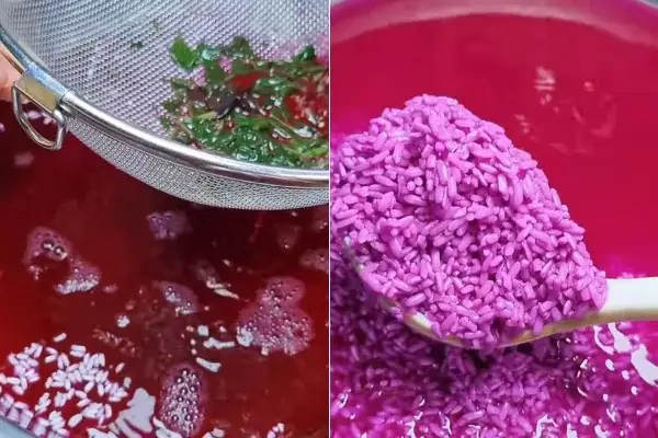 cách nấu xôi lá cẩm