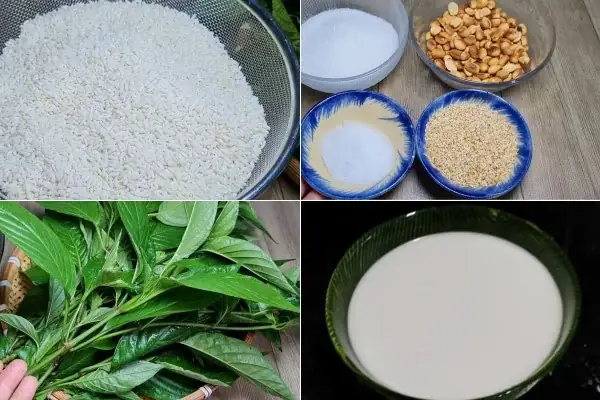 cách nấu xôi lá cẩm