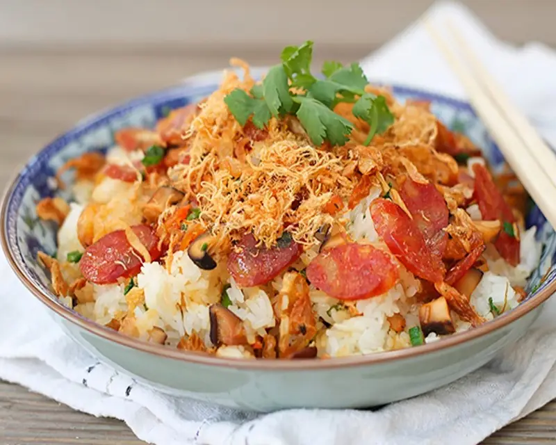 cách nấu xôi mặn bằng nồi cơm điện