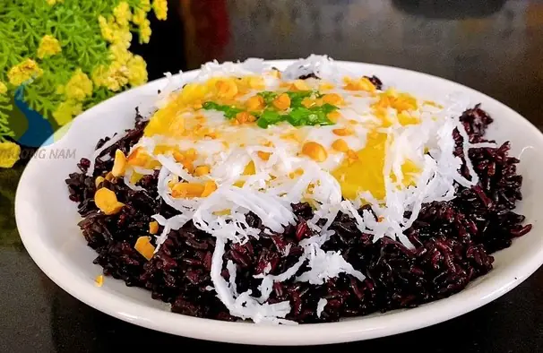 cách nấu xôi nếp than