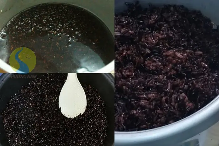 cách nấu xôi nếp than