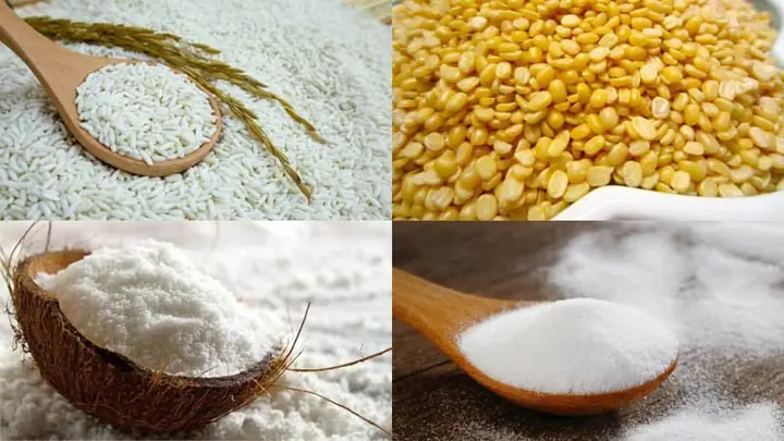 Nguyên liệu của cách nấu xôi nước cốt dừa bằng nồi cơm điện