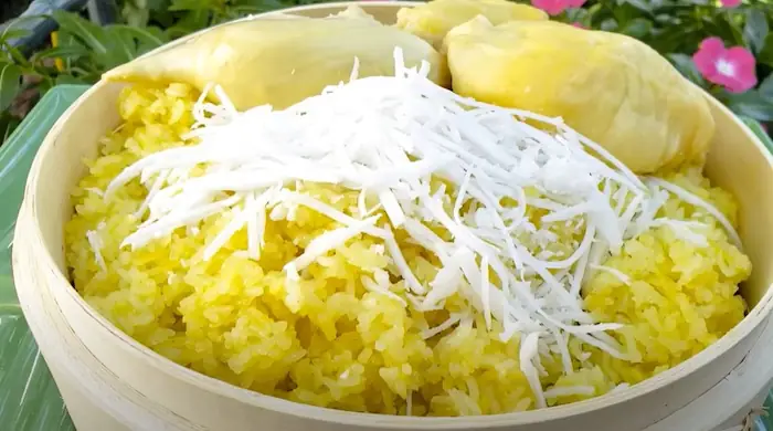 cách nấu xôi sầu riêng