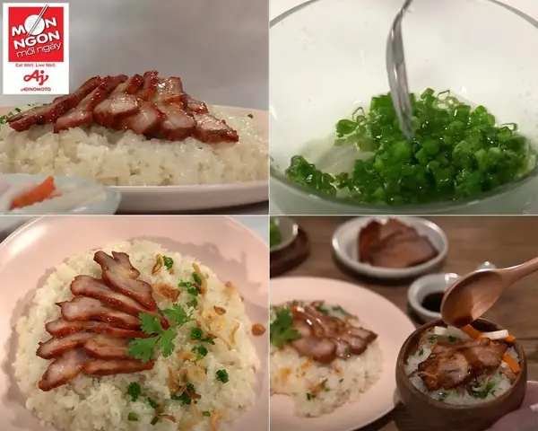 Cách nấu xôi dẻo thơm ăn kèm thịt xá xíu