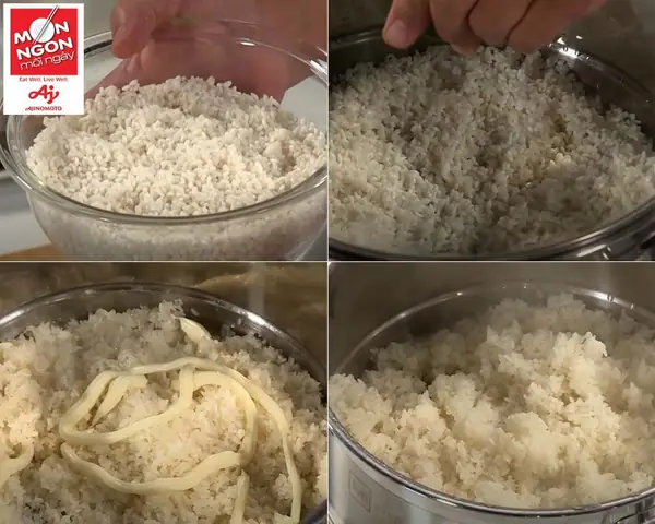 Cách nấu xôi dẻo thơm ăn kèm thịt xá xíu