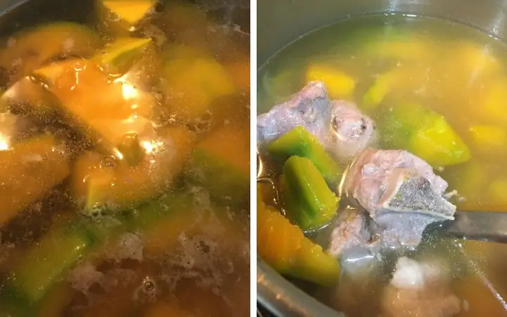 1.2. Hướng dẫn nấu canh xương bò hầm bí đỏ 1.2. Hướng dẫn nấu canh xương bò hầm bí đỏ