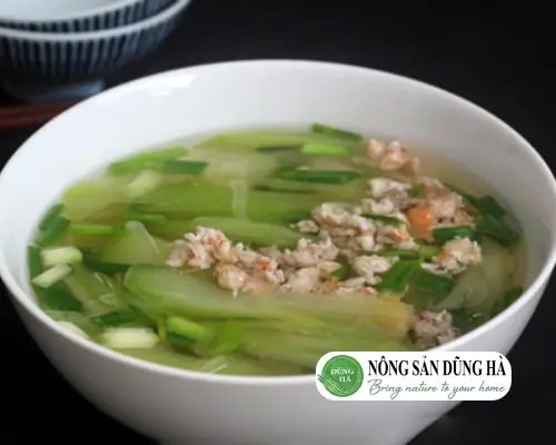 Canh bầu nấu thịt băm