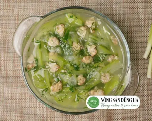 Canh bầu nấu ngao