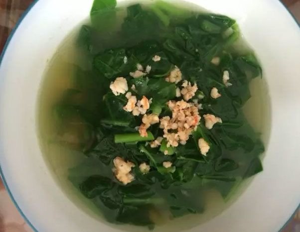 Canh mồng tơi tôm khô