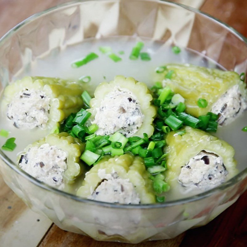 Canh mướp đắng nhồi thịt hoàn thành