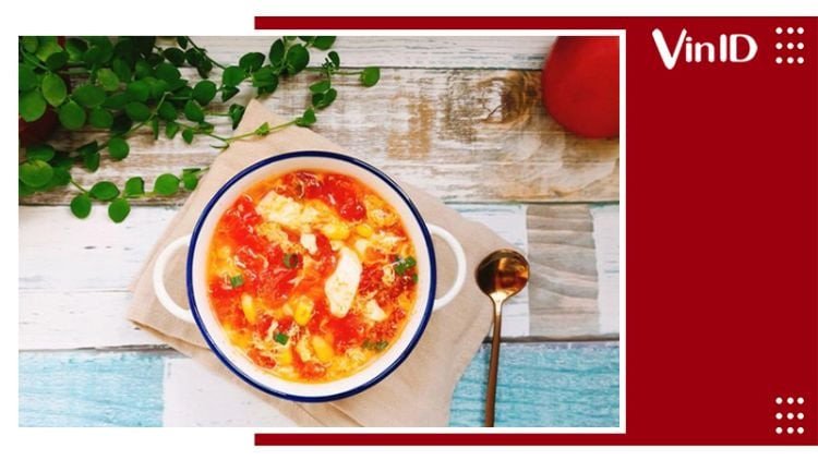 Canh trứng cà chua bổ dưỡng