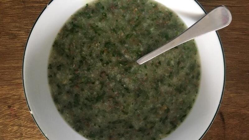 Cháo bồ câu rau mồng tơi thơm ngon bổ dưỡng