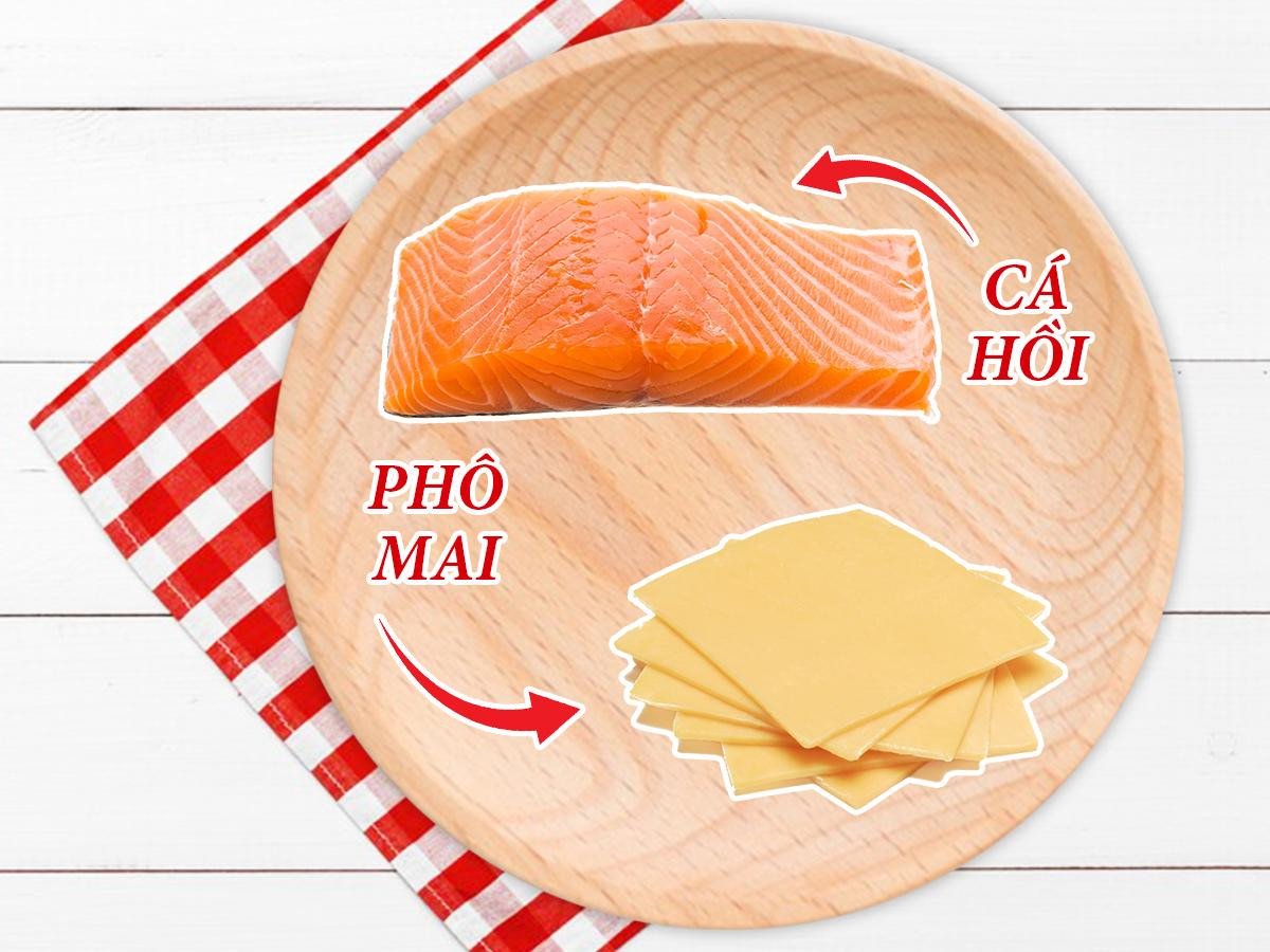 Cháo cá hồi phô mai cho bé tăng cân