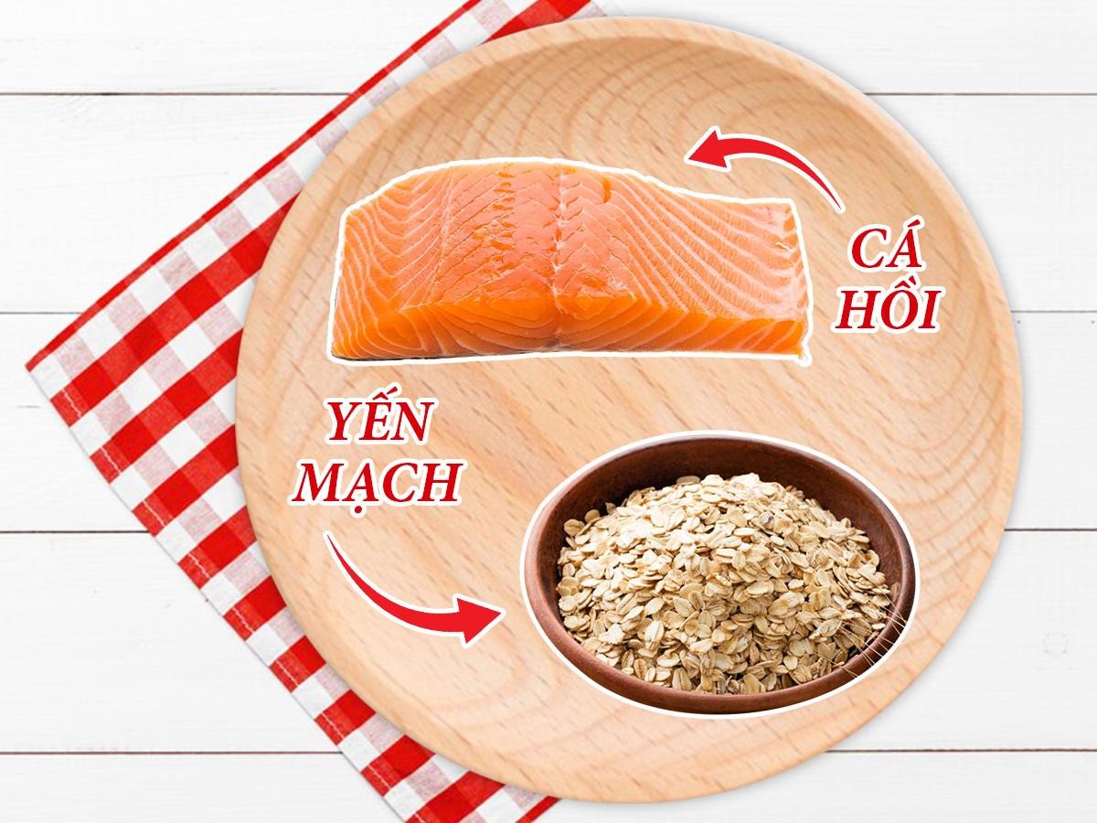 Cháo cá hồi yến mạch dinh dưỡng cho bé