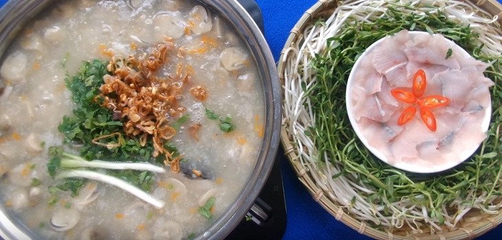 Cháo cá lóc rau đắng miền Tây hoàn thiện