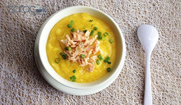 Cháo cua cà rốt cho bé 9 tháng