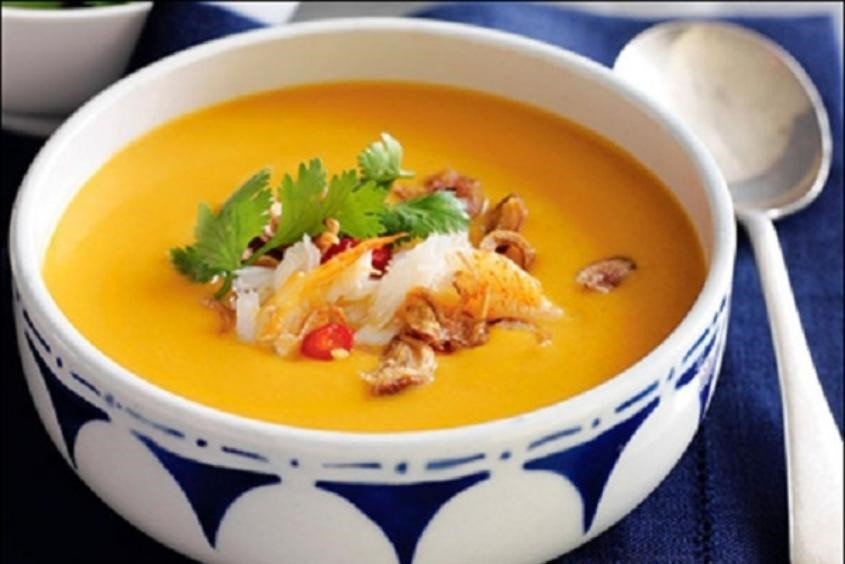 Cháo cua đồng cải ngọt bí đỏ giàu vitamin cho bé