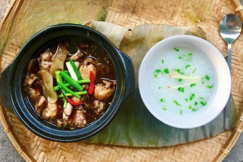 Cháo ếch kiểu Singapore hấp dẫn cho bé