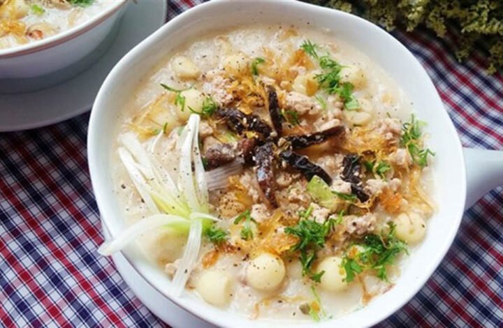 Cháo hạt sen thịt băm thơm ngon bổ dưỡng