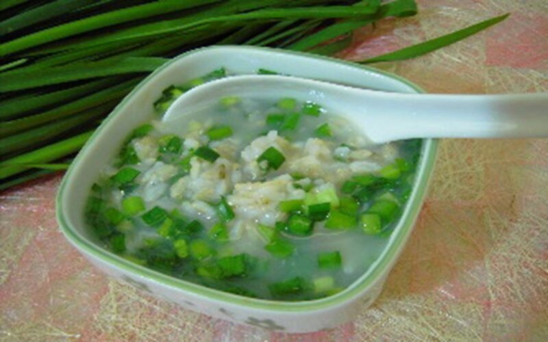 Cháo lá hẹ bổ dưỡng