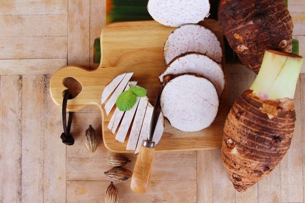 Cháo lươn khoai môn cho bé