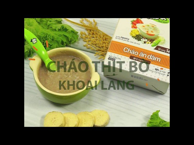 Cháo thịt bò khoai lang ngon miệng