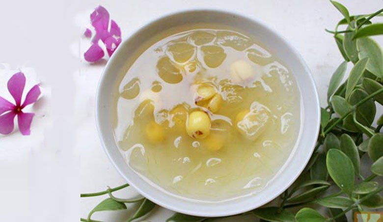 Chén chè hạt sen nha đam hoàn hảo